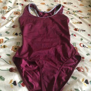 Mariia "Stella" Razorback Maroon/Grey Trim Leotard